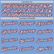 Custom Stitched Light Blue White-Red Sports Pullover Sweatshirt Hoodie