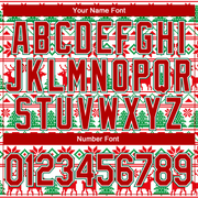 Custom Stitched White Red-Kelly Green Christmas 3D Sports Pullover Sweatshirt Hoodie