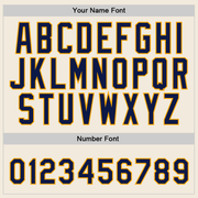 Custom Stitched Cream Navy-Gold Sports Pullover Sweatshirt Hoodie