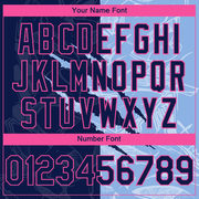 Custom Stitched Graffiti Pattern Navy Light Blue-Pink 3D Scratch Sports Pullover Sweatshirt Hoodie