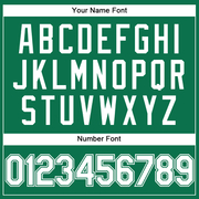 Custom Stitched Kelly Green White Sports Pullover Sweatshirt Hoodie