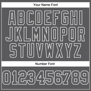 Custom Stitched Steel Gray White 3D Pattern Design Contrast Color Stripe Sports Pullover Sweatshirt Hoodie