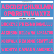 Custom Powder Blue Pink Fleece Jogger Sweatpants