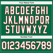 Custom Stitched Kelly Green White-Red Split Fashion Sports Pullover Sweatshirt Hoodie