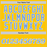 Custom Stitched Gold Light Blue-White Sports Pullover Sweatshirt Hoodie