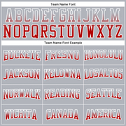 Custom Stitched Gray Red-White Fade Fashion Arrow Sports Pullover Sweatshirt Hoodie