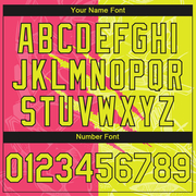 Custom Stitched Graffiti Pattern Neon Yellow Neon Pink-Black 3D Scratch Sports Pullover Sweatshirt Hoodie