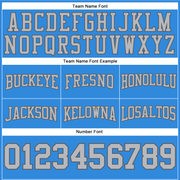 Custom Stitched Powder Blue Gray-Steel Gray Football Pullover Sweatshirt Hoodie