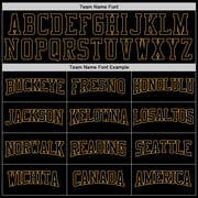 Custom Stitched Black Old Gold Pinstripe Black-Old Gold Sports Pullover Sweatshirt Hoodie