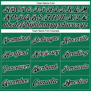 Custom Stitched Kelly Green Black-White Sports Pullover Sweatshirt Hoodie