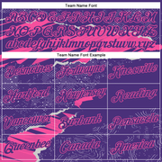 Custom Stitched Purple Pink 3D Pattern Design Torn Paper Style Sports Pullover Sweatshirt Hoodie