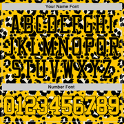 Custom Stitched Gold Gold-Black 3D Pattern Design Leopard Sports Pullover Sweatshirt Hoodie