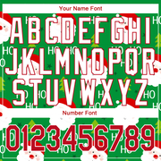 Custom Stitched Green Red-White Christmas 3D Sports Pullover Sweatshirt Hoodie