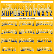 Custom Stitched Gold Navy-White Fade Fashion Arrow Sports Pullover Sweatshirt Hoodie