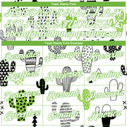 Custom Stitched Graffiti Pattern Neon Green-White 3D Cactus Sports Pullover Sweatshirt Hoodie