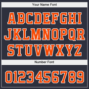 Custom Stitched Navy Orange-White Sports Pullover Sweatshirt Hoodie