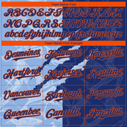 Custom Stitched Graffiti Pattern Royal Light Blue-Orange 3D Scratch Sports Pullover Sweatshirt Hoodie