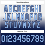 Custom Stitched White Light Blue-Navy Fade Fashion Sports Pullover Sweatshirt Hoodie