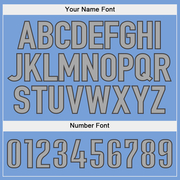 Custom Stitched Light Blue Gray-Navy Sports Pullover Sweatshirt Hoodie