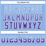 Custom Stitched Light Blue Purple-White Fade Fashion Arrow Sports Pullover Sweatshirt Hoodie