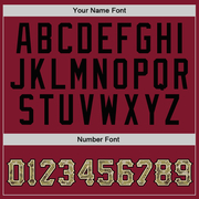 Custom Stitched Burgundy Camo-Black Sports Pullover Sweatshirt Hoodie