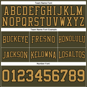 Custom Stitched Olive Old Gold-Black Football Pullover Sweatshirt Salute To Service Hoodie