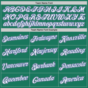 Custom Stitched Kelly Green White-Royal Sports Pullover Sweatshirt Hoodie