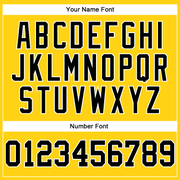 Custom Stitched Gold Black-White 3D Pattern Design Contrast Color Stripe Sports Pullover Sweatshirt Hoodie