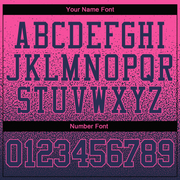 Custom Stitched Pink Navy Fade Fashion Sports Pullover Sweatshirt Hoodie