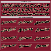 Custom Stitched Burgundy Black-Cream Sports Pullover Sweatshirt Hoodie