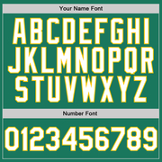 Custom Stitched Kelly Green White-Gold Sports Pullover Sweatshirt Hoodie