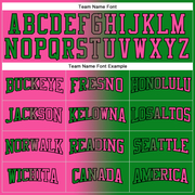 Custom Stitched Grass Green Pink-Black Gradient Fashion Sports Pullover Sweatshirt Hoodie