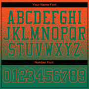 Custom Stitched Orange Kelly Green Fade Fashion Sports Pullover Sweatshirt Hoodie