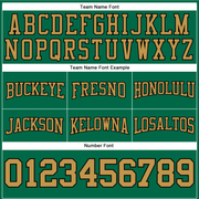 Custom Stitched Kelly Green Old Gold-Black Football Pullover Sweatshirt Hoodie