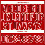 Custom Stitched Red White Christmas 3D Sports Pullover Sweatshirt Hoodie