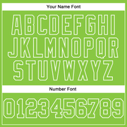 Custom Stitched Neon Green White 3D Pattern Design Color Blocking Stripe Sports Pullover Sweatshirt Hoodie