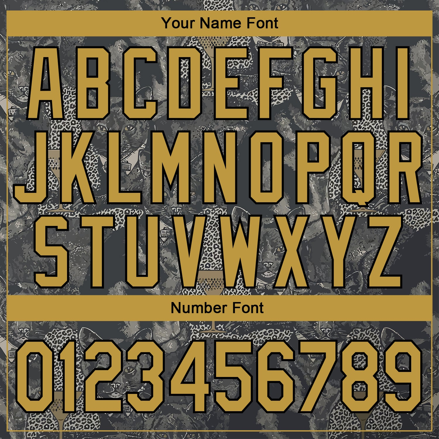 Custom Stitched Steel Gray Old Gold-Black 3D Pattern Design Cat Sports Pullover Sweatshirt Hoodie