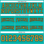 Custom Stitched Aqua Old Gold-Black Football Pullover Sweatshirt Hoodie