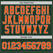 Custom Stitched Green Orange-White Sports Pullover Sweatshirt Hoodie