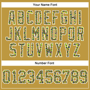 Custom Stitched Old Gold Navy-White Fade Fashion Leopard Print Sports Pullover Sweatshirt Hoodie