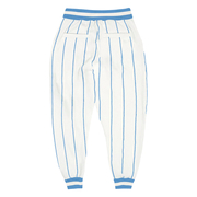 Custom White Light Blue Pinstripe Light Blue-White Sports Pants