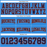 Custom Stitched Powder Blue Navy-Orange Football Pullover Sweatshirt Hoodie