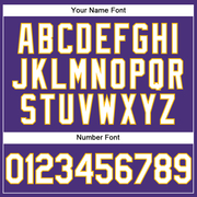 Custom Stitched Purple White-Gold Sports Pullover Sweatshirt Hoodie