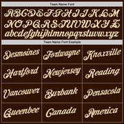 Custom Stitched Brown Cream-Gold Sports Pullover Sweatshirt Hoodie