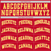 Custom Stitched Red White-Gold Sports Pullover Sweatshirt Hoodie