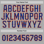 Custom Stitched Gray Royal-Orange Sports Pullover Sweatshirt Hoodie