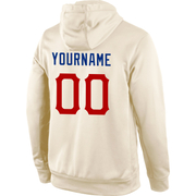 Custom Stitched Cream Red-Royal Sports Pullover Sweatshirt Hoodie