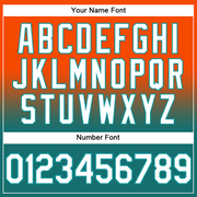 Custom Stitched Orange White-Teal Fade Fashion Sports Pullover Sweatshirt Hoodie