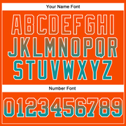 Custom Stitched Orange Teal-White Fade Fashion Arrow Sports Pullover Sweatshirt Hoodie