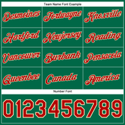 Custom Stitched Kelly Green Red-Cream Christmas 3D Sports Pullover Sweatshirt Hoodie